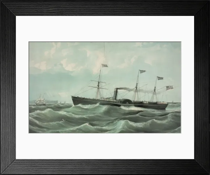 Framed Print : U. S. M. Steamship Atlantic, James West, Commander Framed Print : U. S. M. Steamship Atlantic, James West, Commander