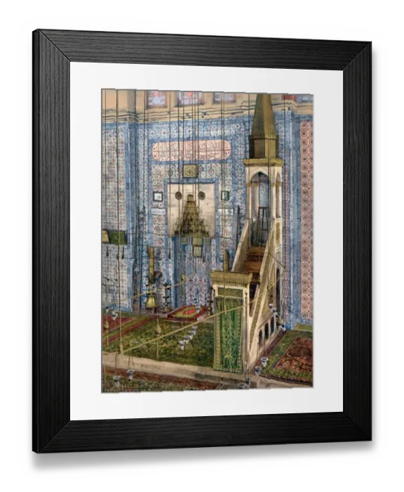 Framed Print : Interior of mosque Rustem Pa?a, Constantinople, Turkey Framed Print : Interior of mosque Rustem Pa?a, Constantinople, Turkey