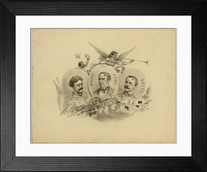 Framed Print : Commemorative portrait of balloonists Charles Renard, Dupuy Framed Print : Commemorative portrait of balloonists Charles Renard, Dupuy