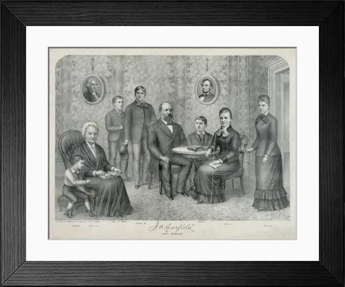 Framed Print : J. A. Garfield and family Framed Print : J. A. Garfield and family