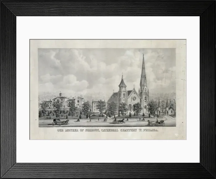 Framed Print : Our Mother of Sorrows, cathedral cemetery W. Philada Framed Print : Our Mother of Sorrows, cathedral cemetery W. Philada