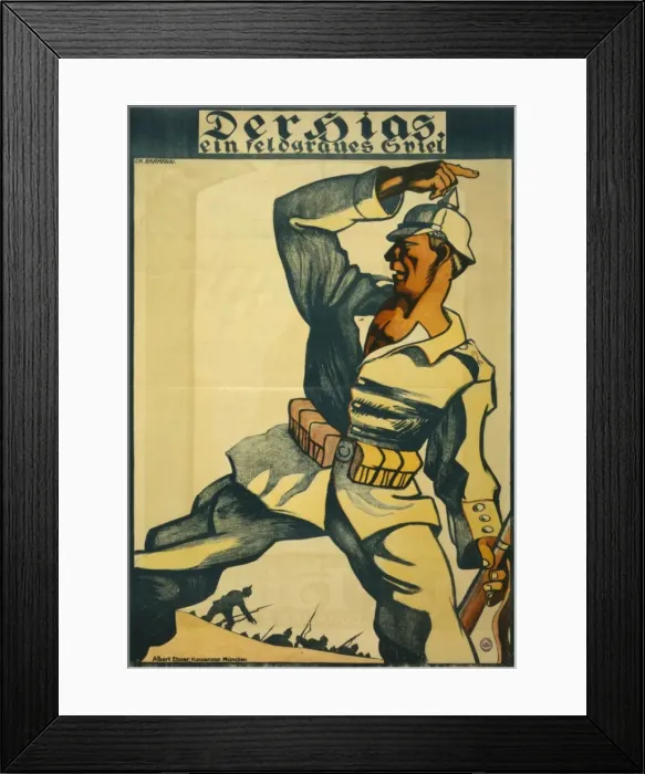 Framed Print : Der Hias, ein feldgraues Spiel Framed Print : Der Hias, ein feldgraues Spiel