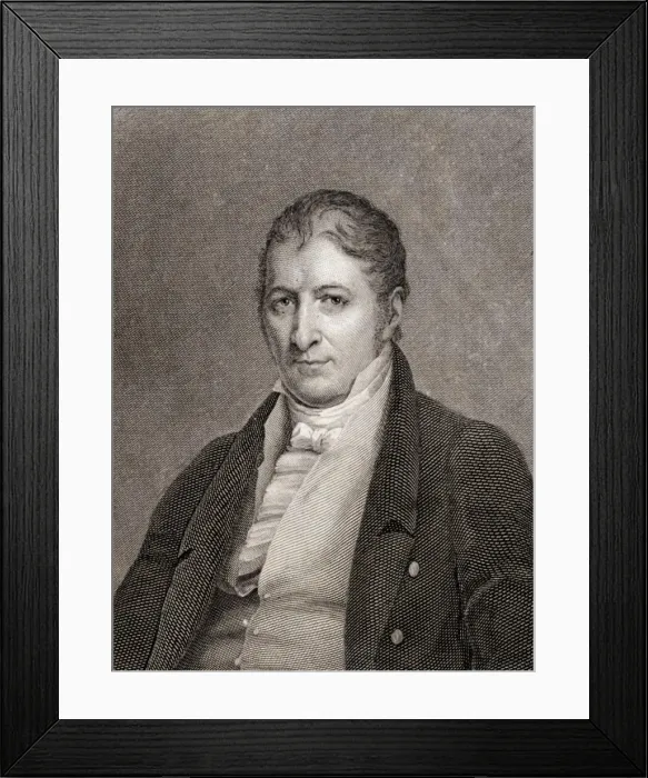 Framed Print : Eli Whitney, half-length portrait, facing slightly left Framed Print : Eli Whitney, half-length portrait, facing slightly left