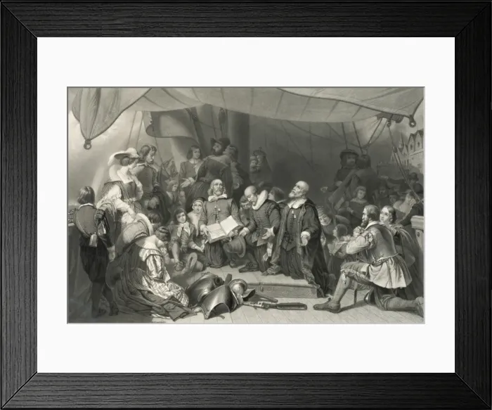 Framed Print : The embarkation of the Pilgrims Framed Print : The embarkation of the Pilgrims