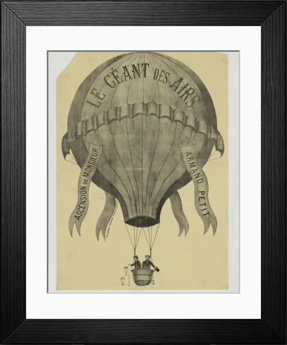 Framed Print : Le Geant des airs. Ascension de Monsieur Armand Petit Framed Print : Le Geant des airs. Ascension de Monsieur Armand Petit