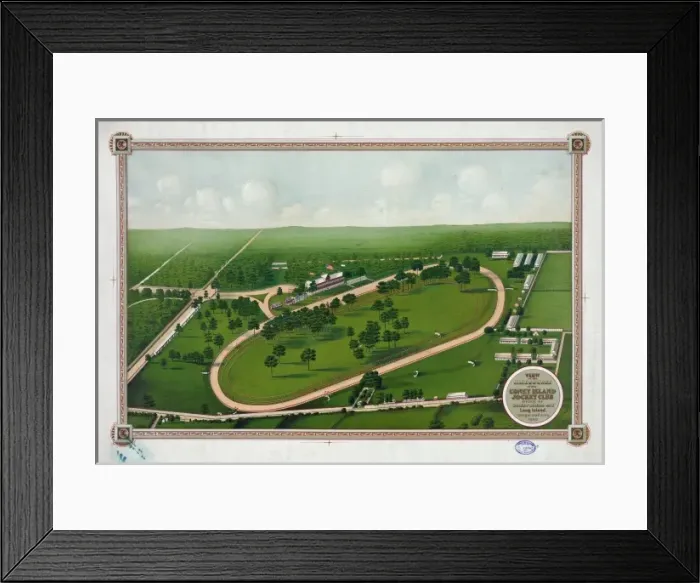 Framed Print : View of the racecourse of the Coney Island Jockey Club situa Framed Print : View of the racecourse of the Coney Island Jockey Club situa