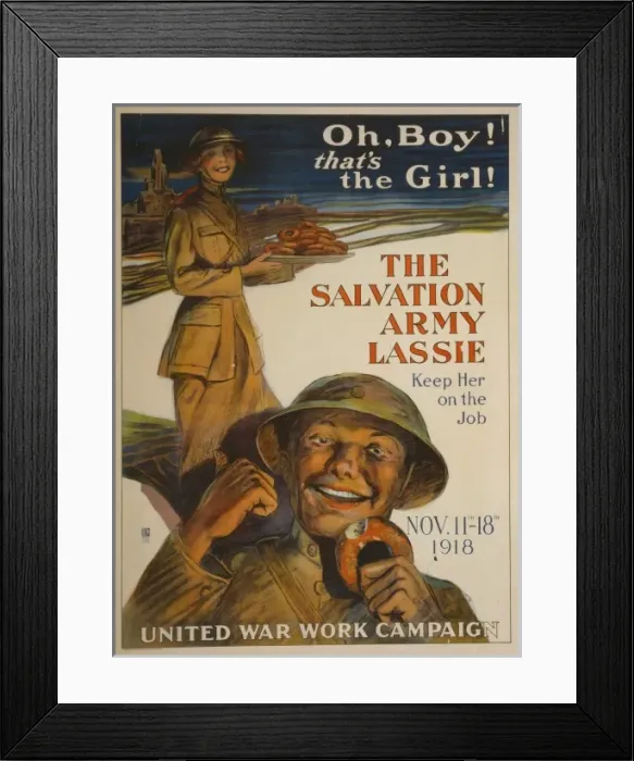 Framed Print : Oh, boy! Thats the girl! The Salvation Army lassie - keep h Framed Print : Oh, boy! Thats the girl! The Salvation Army lassie - keep h