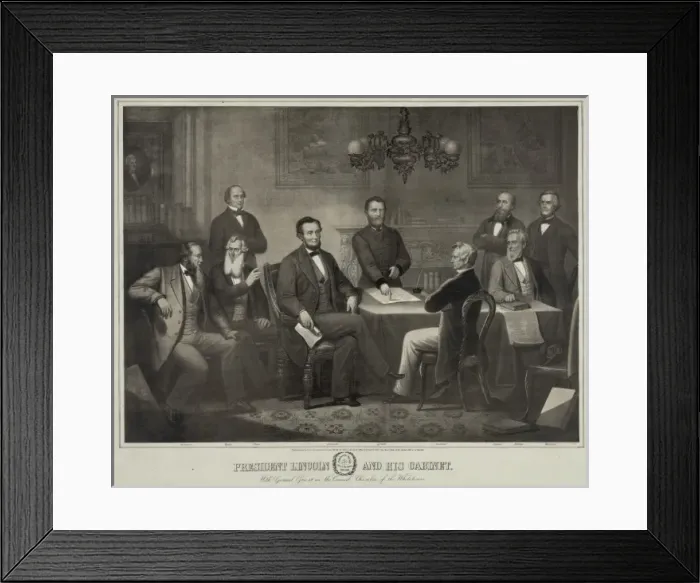 Framed Print : President Lincoln and his cabinet Framed Print : President Lincoln and his cabinet