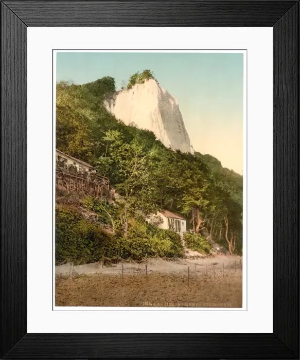 Framed Print : The Konigsstuhl, with fisher huts, Stubbenkammer, Isle of Ru Framed Print : The Konigsstuhl, with fisher huts, Stubbenkammer, Isle of Ru
