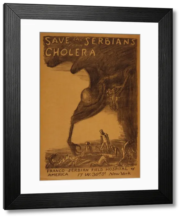 Framed Print : Save the Serbians from cholera Framed Print : Save the Serbians from cholera
