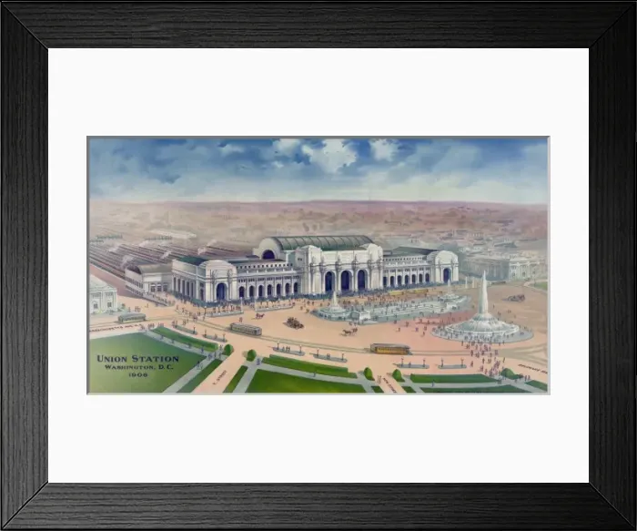 Framed Print : Union Station Washington, D. C. 1906 Framed Print : Union Station Washington, D. C. 1906