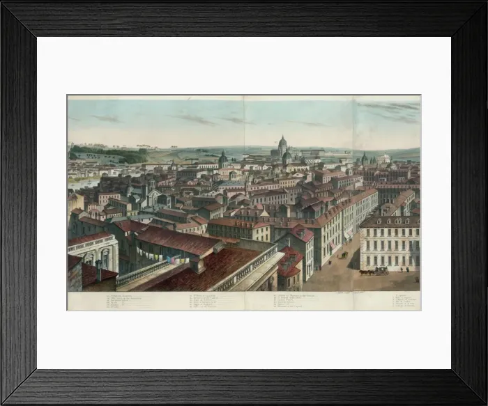 Framed Print : View of Rome, including the Roman College, Sa. Maria del Mir Framed Print : View of Rome, including the Roman College, Sa. Maria del Mir