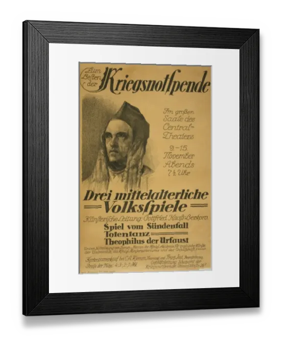 Framed Print : Zum Besten der Kriegsnotspende... drei mittelalterliche Vol Framed Print : Zum Besten der Kriegsnotspende... drei mittelalterliche Vol