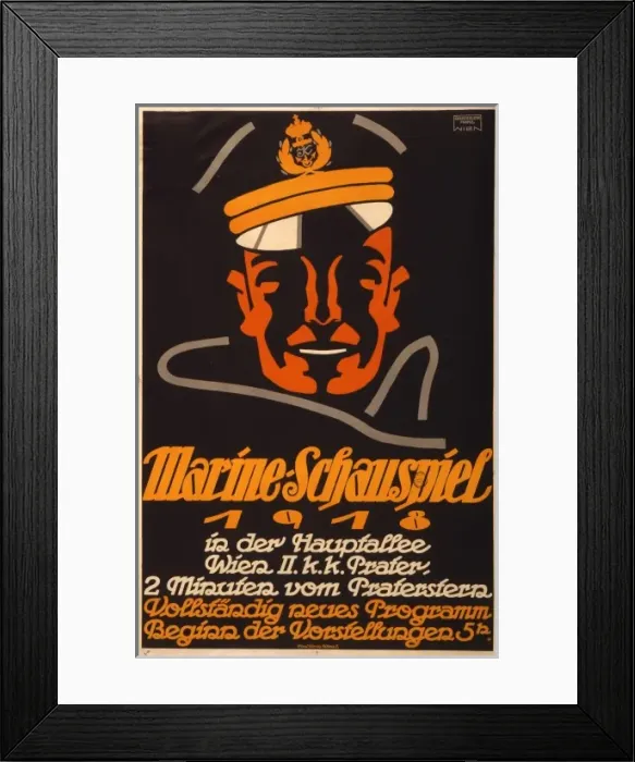 Framed Print : Marine-schauspiel 1918... vollstandig neues Programm Framed Print : Marine-schauspiel 1918... vollstandig neues Programm