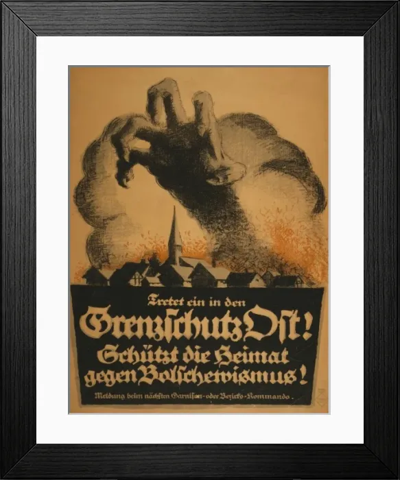 Framed Print : Tretet ein in den Grenzschutz Ost! Schutz die Heimat gegen B Framed Print : Tretet ein in den Grenzschutz Ost! Schutz die Heimat gegen B