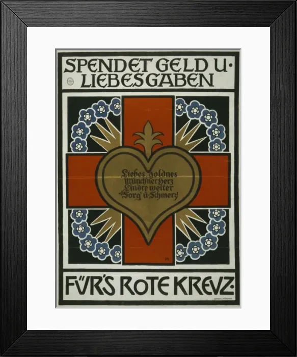 Framed Print : Spendet Geld u. Liebesgaben furs Rote Kreuz Framed Print : Spendet Geld u. Liebesgaben furs Rote Kreuz