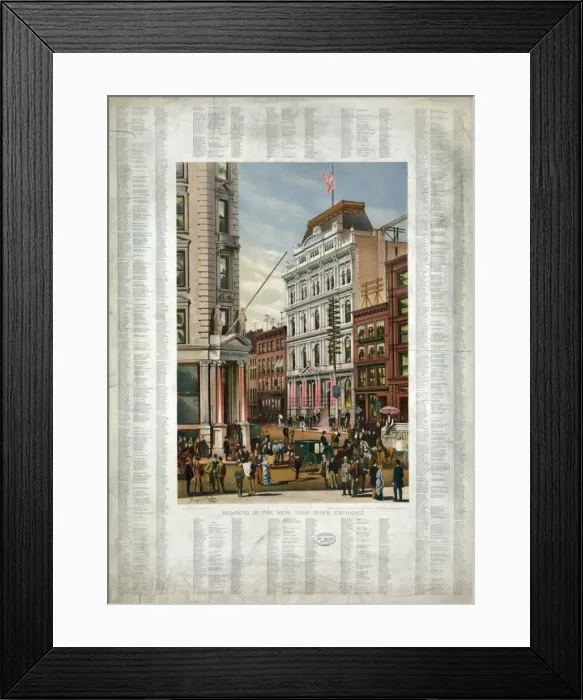 Framed Print : Members of the New York Stock Exchange Framed Print : Members of the New York Stock Exchange
