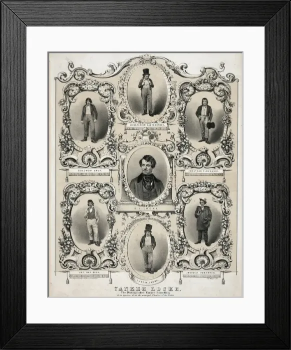 Framed Print : Yankee Locke. The distinguished yankee comedian; as he appea Framed Print : Yankee Locke. The distinguished yankee comedian; as he appea