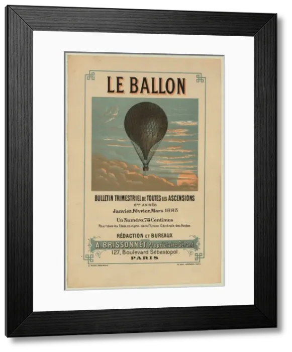 Framed Print : Le ballon bulletin trimestriel de toutes les ascensions, 6me Framed Print : Le ballon bulletin trimestriel de toutes les ascensions, 6me