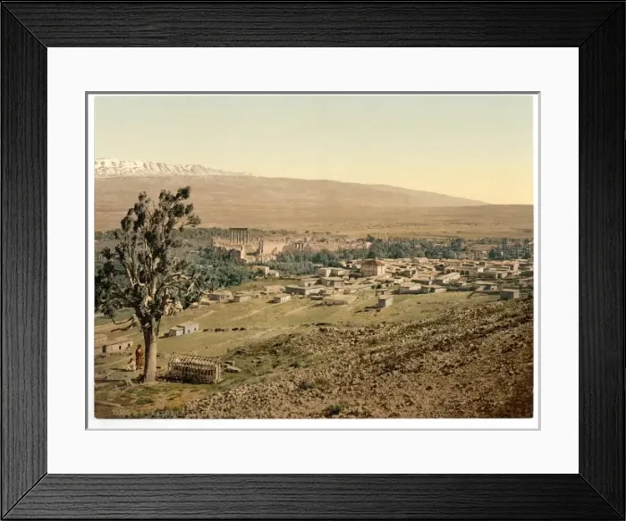 Framed Print : General view, Baalbek, Holy Land, (i. e. Balabakk, Lebanon)