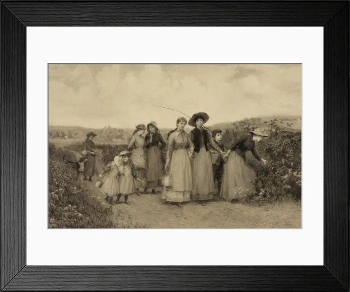 Framed Print : The berry pickers Framed Print : The berry pickers