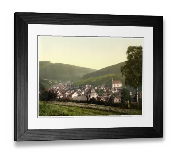 Framed Print : Ruhla from the Gottesgabe, Thuringia, Germany Framed Print : Ruhla from the Gottesgabe, Thuringia, Germany