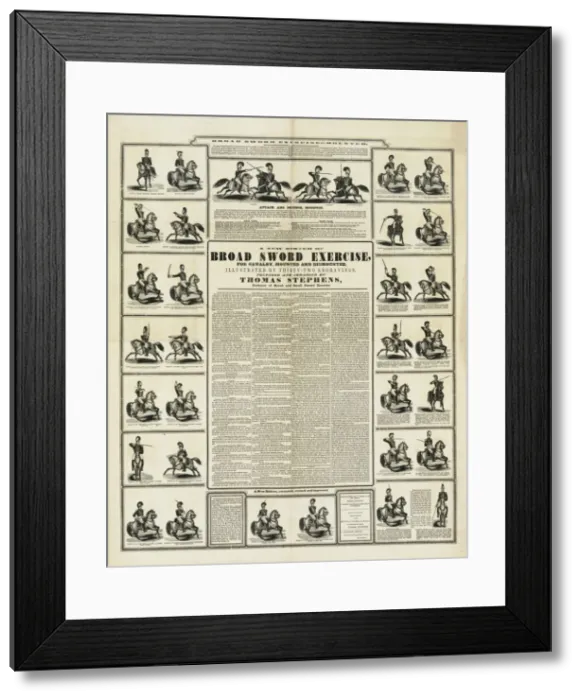 Framed Print : A new system of broad sword exercise, for cavalry, mounted a Framed Print : A new system of broad sword exercise, for cavalry, mounted a