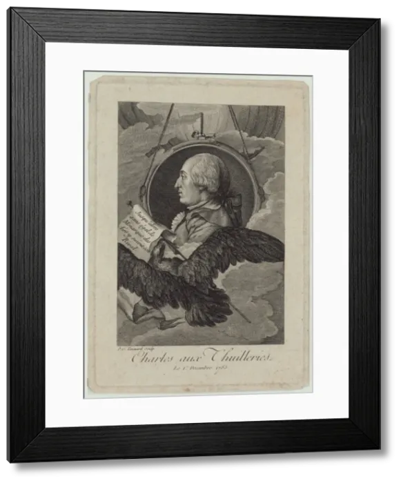 Framed Print : Charles aux Thuilleries i. e. Tuileries le 1e decembre 1783 Framed Print : Charles aux Thuilleries i. e. Tuileries le 1e decembre 1783