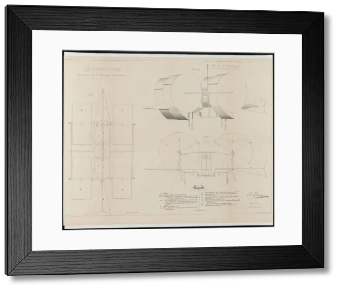 Framed Print : Le trans-ether, aero-moteur de la navigation atmospherique Framed Print : Le trans-ether, aero-moteur de la navigation atmospherique