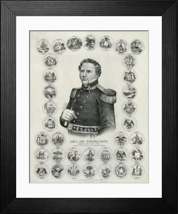 Framed Print : Lieut. Gen. Winfield Scott. General in Chief of the U. S. Arm Framed Print : Lieut. Gen. Winfield Scott. General in Chief of the U. S. Arm