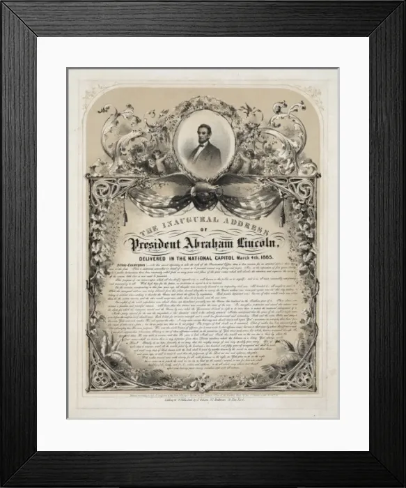 Framed Print : The inaugural address of President Abraham Lincoln delivered Framed Print : The inaugural address of President Abraham Lincoln delivered