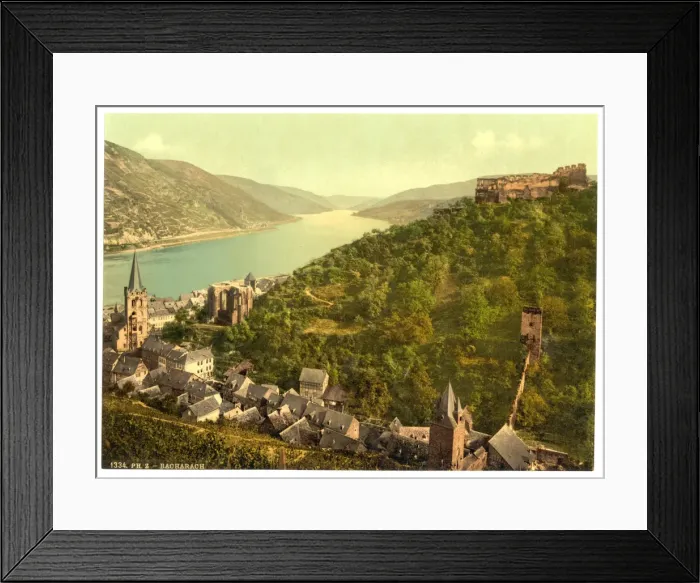 Framed Print : Bacharach and ruins of Stahleck, the Rhine, Germany Framed Print : Bacharach and ruins of Stahleck, the Rhine, Germany