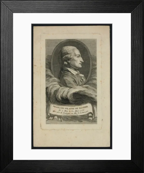 Framed Print : Francois Pilatre de Rozier, ne e Metz le 30. mars 1756, mort