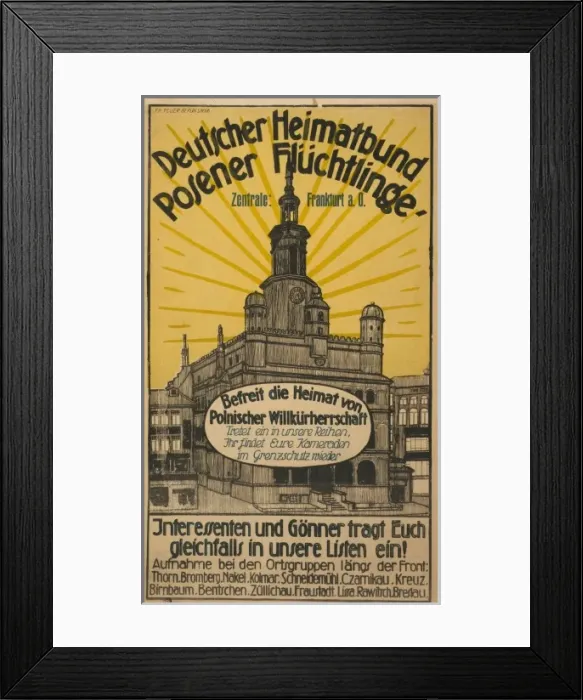 Framed Print : Deutscher Heimatbund Posener Fluchtlinge. Befreit die Heimat Framed Print : Deutscher Heimatbund Posener Fluchtlinge. Befreit die Heimat