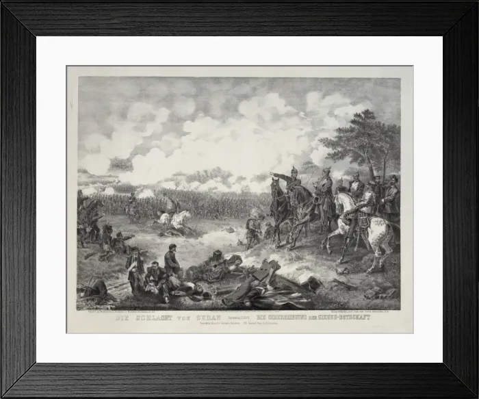 Framed Print : Die Schlacht von Sedan... die uiberbringung der sieges-botsch Framed Print : Die Schlacht von Sedan... die uiberbringung der sieges-botsch
