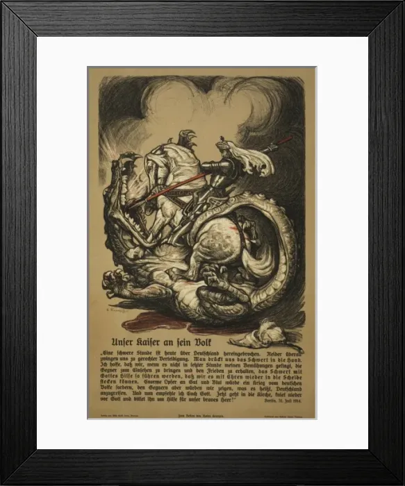 Framed Print : Unser Kaiser an sein Volk Framed Print : Unser Kaiser an sein Volk