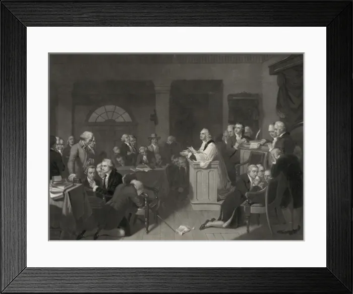 Framed Print : The first prayer in Congress Framed Print : The first prayer in Congress