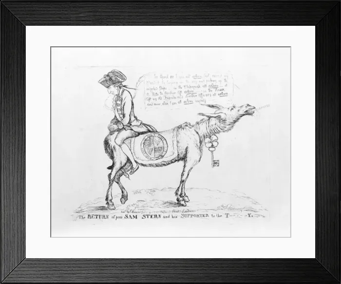 Framed Print : The return of poor Sam Stern and his supporter to the T--y Framed Print : The return of poor Sam Stern and his supporter to the T--y