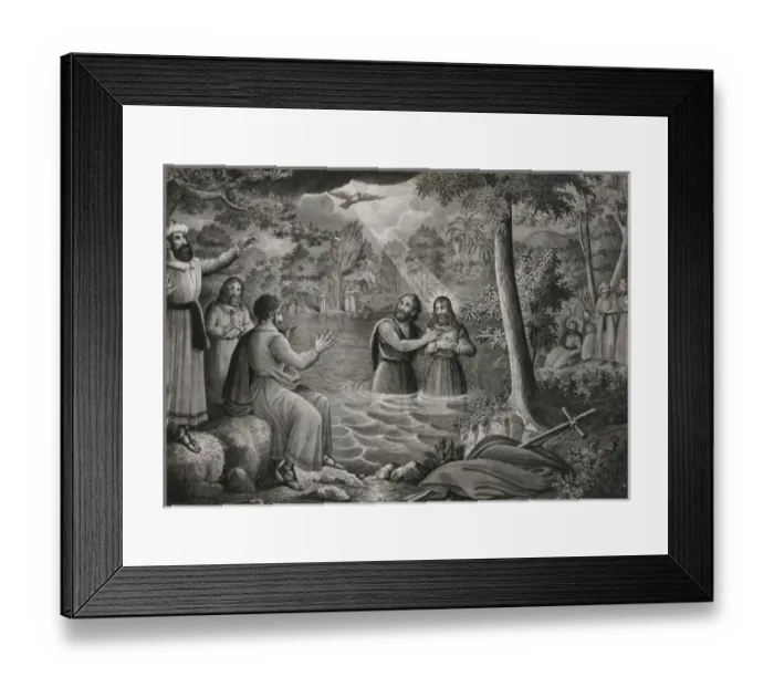 Framed Print : The baptism of our savior
