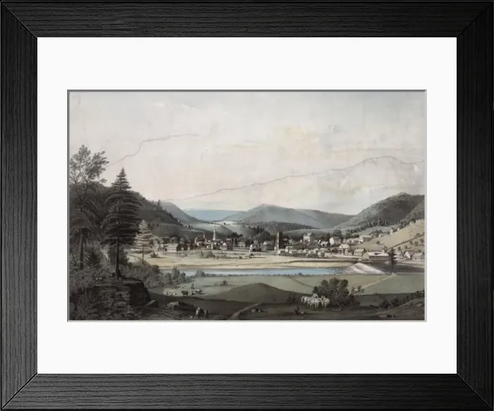 Framed Print : View of Prattsville, Greene Co. N. Y. 1844 Framed Print : View of Prattsville, Greene Co. N. Y. 1844