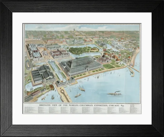 Framed Print : Bird s-eye view of the Worlds Columbian Exposition, Chicago Framed Print : Bird s-eye view of the Worlds Columbian Exposition, Chicago