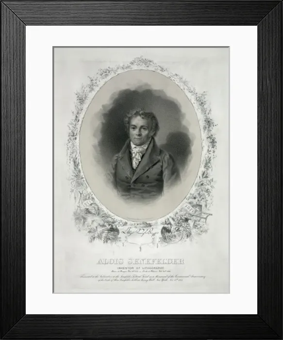 Framed Print : Alois Senefelder inventor of lithography Framed Print : Alois Senefelder inventor of lithography