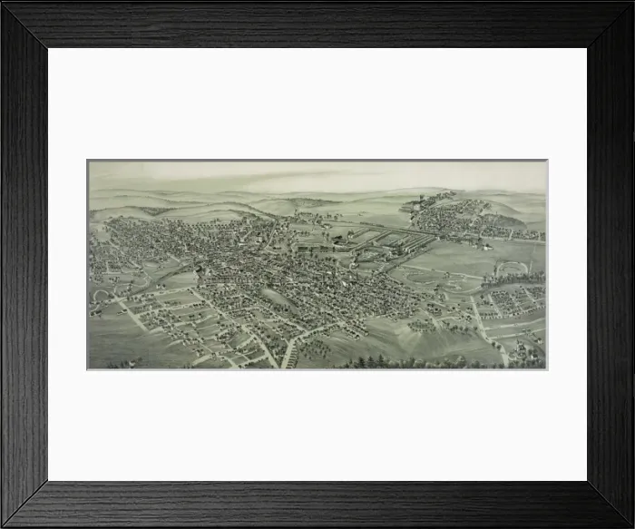 Framed Print : DuBois, Clearfield County Pennsylvania. 1895