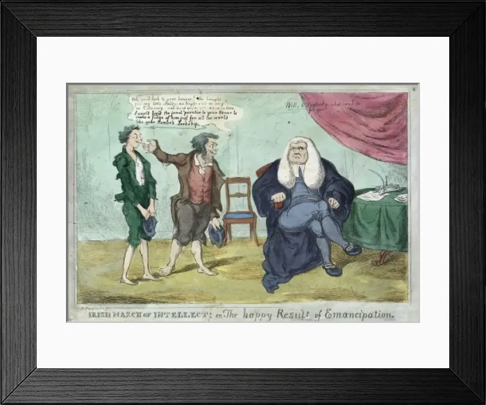 Framed Print : Irish march of intellect; or, the happy result of emancipati Framed Print : Irish march of intellect; or, the happy result of emancipati
