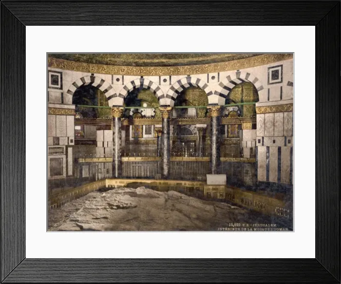 Framed Print : The rock in the Mosque of Omar, Jerusalem Framed Print : The rock in the Mosque of Omar, Jerusalem