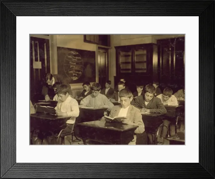 Framed Print : Immigrants in night school Framed Print : Immigrants in night school