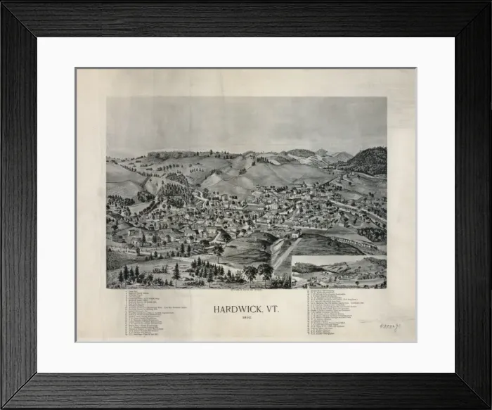 Framed Print : Hardwick, Vt. 1892 Framed Print : Hardwick, Vt. 1892