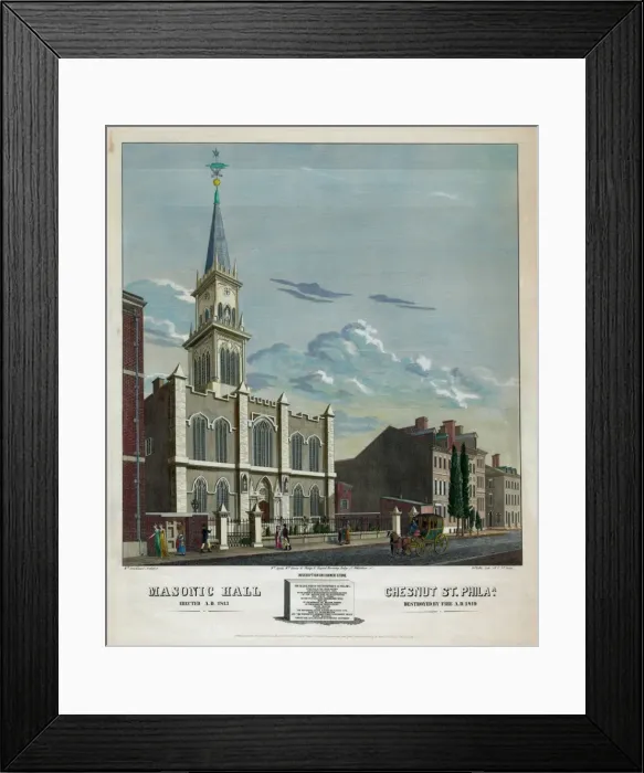 Framed Print : Masonic Hall Chestnut st. Phila Framed Print : Masonic Hall Chestnut st. Phila