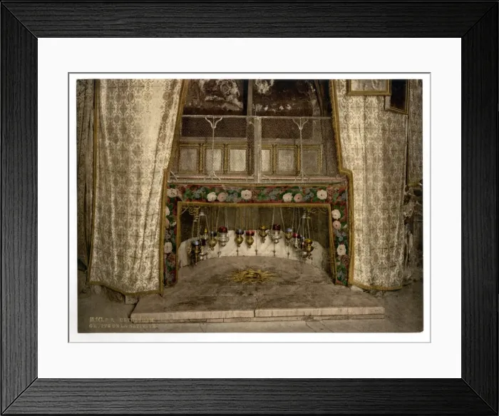 Framed Print : Grotto of the Nativity, Bethlehem, Holy Land, (i. e. West Ba Framed Print : Grotto of the Nativity, Bethlehem, Holy Land, (i. e. West Ba