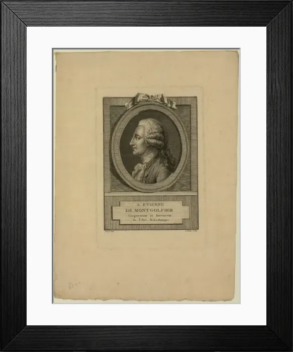 Framed Print : A Etienne de Montgolfier, cooperateur et inventeur de l art Framed Print : A Etienne de Montgolfier, cooperateur et inventeur de l art